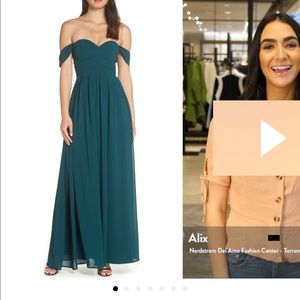 Lulus Harmonious Love Forest Green Off Shoulder